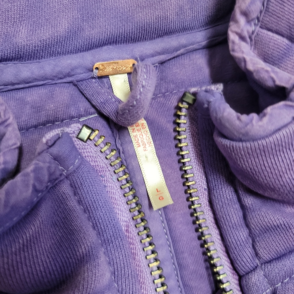 Free People Dolman Quilted Knit Jacket in Moonberry Purple - Picture 5 of 5
